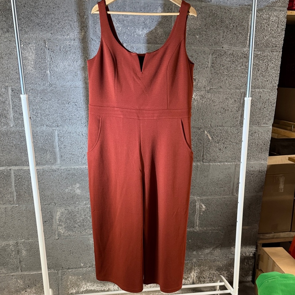 Suzy Shier Terracotta Jumpsuit